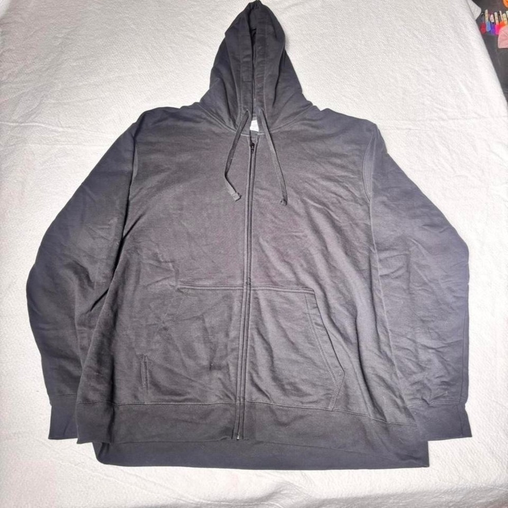 Port & Company Heavyweight Zip Hoodie Mens XL Black Sweatshirt Jacket Size:XL